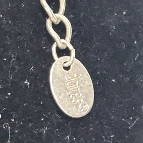 Claires Clear Rhinestone Necklace Dainty 8" Vtg Silver Tone - Picture 3 of 5